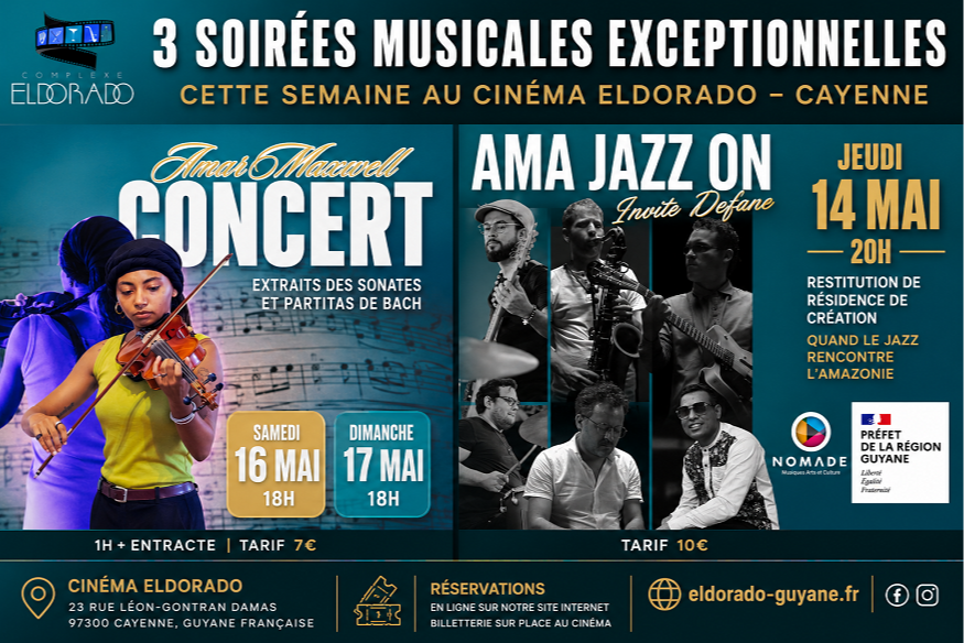 Le Cinéma Eldorado fait vibrer Cayenne : trois soirées musicales exceptionnelles entre jazz et Bach en Guyane