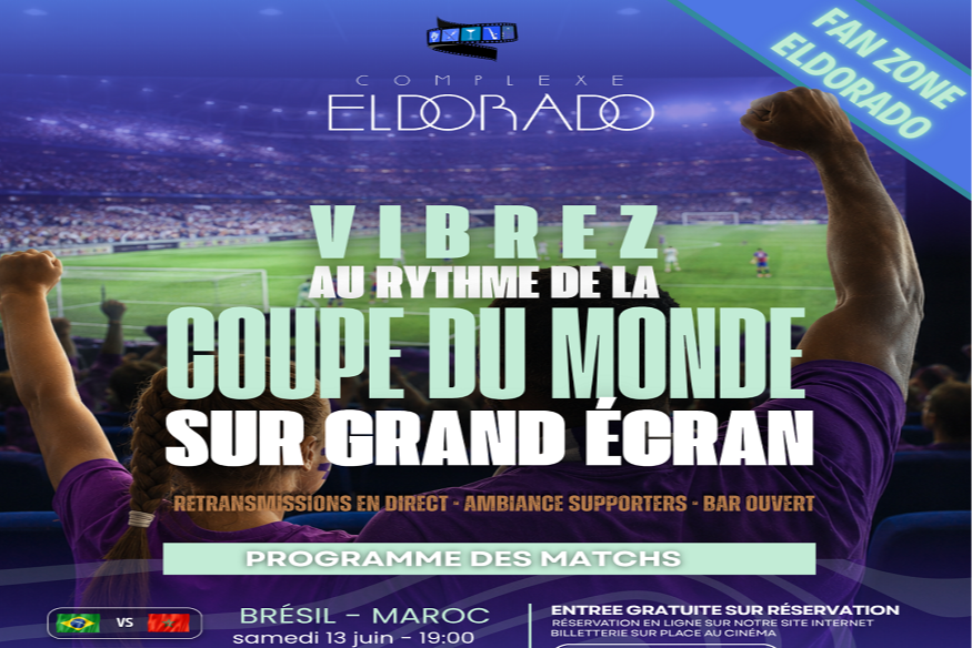 Brésil – Maroc : une Fan Zone géante et gratuite à l’Eldorado pour lancer la Coupe du Monde 2026