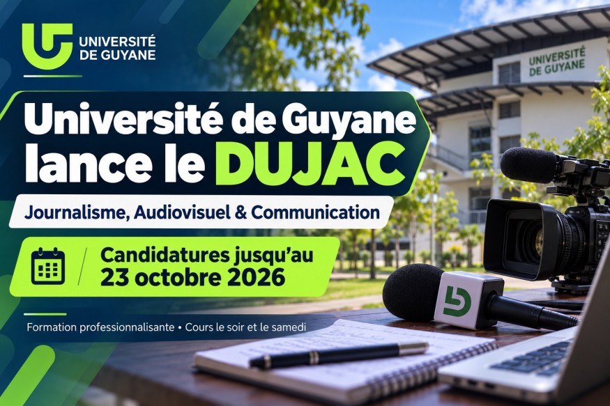 l’Université de Guyane lance une nouvelle formation en journalisme, audiovisuel et communication